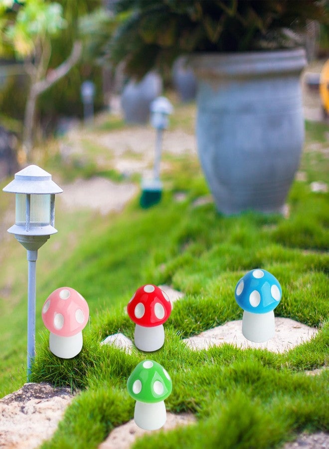 Begino 120pcs Mini Resin Mushrooms Decor Set - 8 Colors Tiny Fairy Garden Decorations for Dollhouse, Aquarium, Terrarium Landscape - Miniature Mushroom Figures Bulk Micro Decorations - Image 5